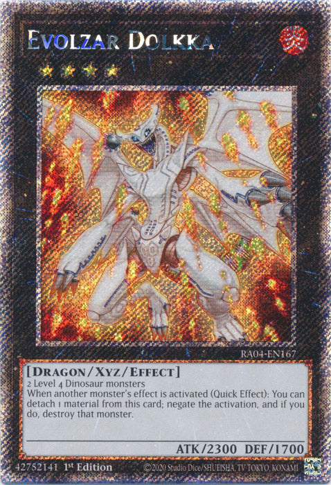 Evolzar Dolkka (Platinum Secret Rare) - RA04-EN167 - Platinum Secret Rare - 1st Edition