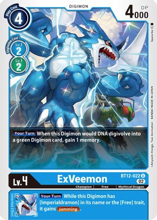 ExVeemon - BT12-022 - Uncommon available at 401 Games Canada