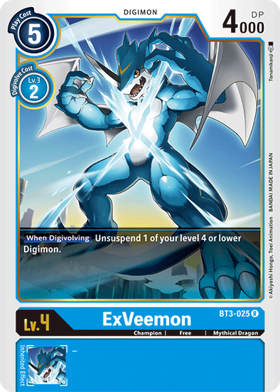 ExVeemon - BT3-025 - Rare available at 401 Games Canada