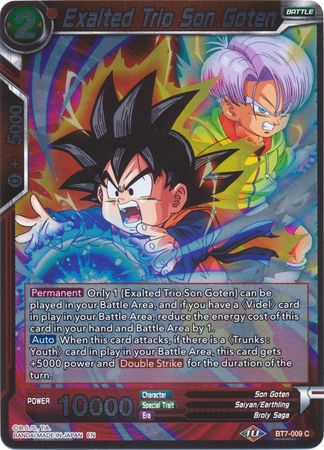 Exalted Trio Son Goten - BT7-009 - Common (FOIL) available at 401 Games Canada