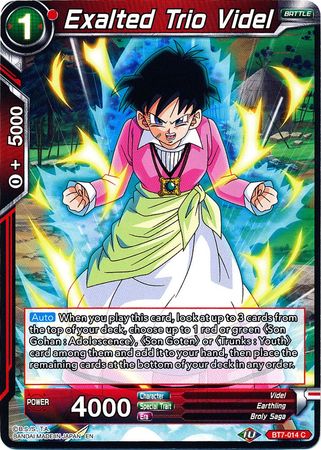 Exalted Trio Videl - BT7-014 - Common available at 401 Games Canada