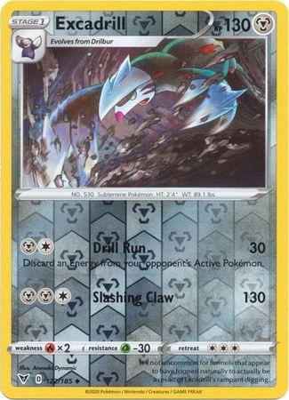 Excadrill - 122/185 - Uncommon - Reverse Holo available at 401 Games Canada