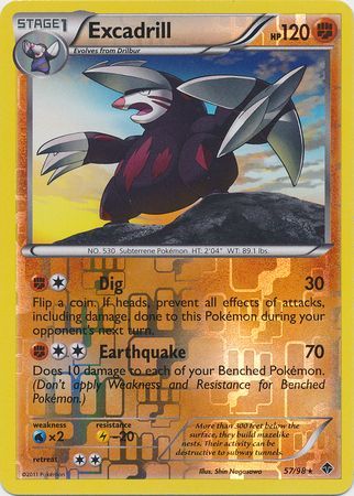 Excadrill - 57/98 - Rare - Reverse Holo available at 401 Games Canada