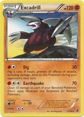 Excadrill - 57/98 - Rare available at 401 Games Canada