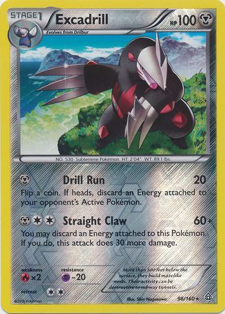 Excadrill - 96/160 - Rare - Reverse Holo available at 401 Games Canada