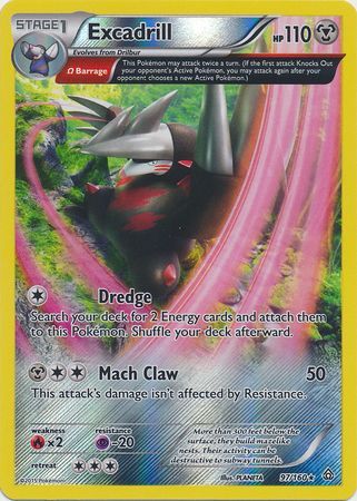 Excadrill - 97/160 - Holo Rare - Reverse Holo available at 401 Games Canada