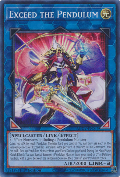 Exceed the Pendulum - AGOV-EN045 - Super Rare - 1st Edition available at 401 Games Canada