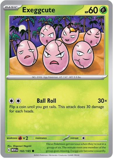 Exeggcute - 102/165 - Common available at 401 Games Canada