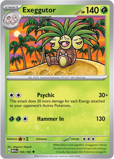 Exeggutor - 103/165 - Uncommon available at 401 Games Canada