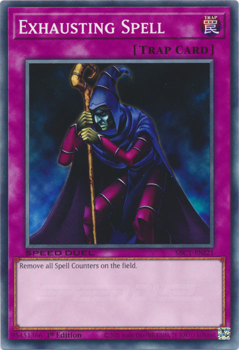 Exhausting Spell - SBC1-ENI21 - Common - 1st Edition available at 401 Games Canada