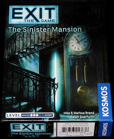 Exit The Game - The Sinister Mansion available at 401 Games Canada