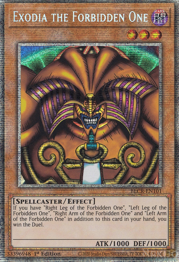 Exodia the Forbidden One - BLCR-EN101 - Starlight Rare - 1st Edition available at 401 Games Canada