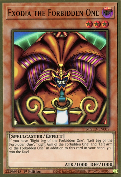 Exodia the Forbidden One - MGED-EN005 - Premium Gold Rare - 1st Edition available at 401 Games Canada