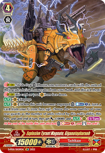 Explosive Tyrant Magnate, Giganotopharaoh - D-PS01/SR09 - SR available at 401 Games Canada