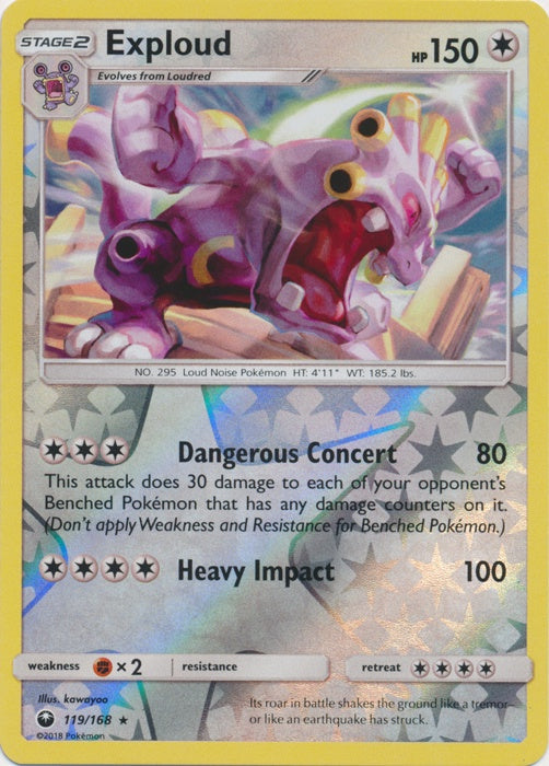 Exploud - 119/168 - Rare - Reverse Holo available at 401 Games Canada