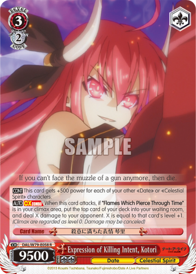 Expression of Killing Intent, Kotori - DAL/W79-E058 - Rare available at 401 Games Canada