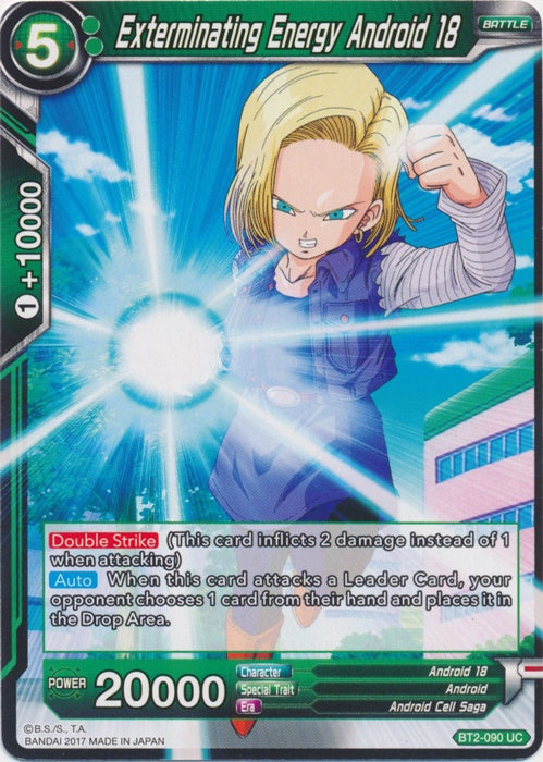 Exterminating Energy Android 18 - BT2-090 - Uncommon available at 401 Games Canada