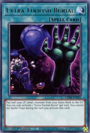 Extra-Foolish Burial - GEIM-EN043 - Rare - 1st Edition available at 401 Games Canada