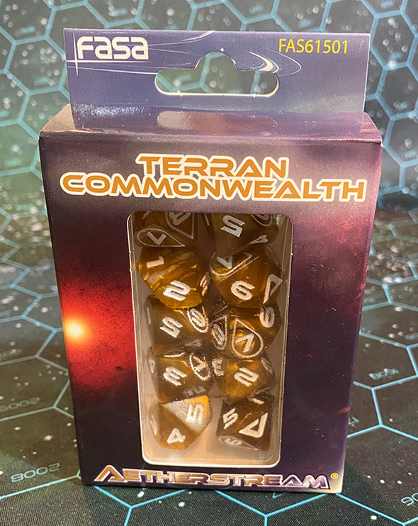 Aetherstream: Interceptor - Terran Commonwealth Dice Set [FAS61501]
