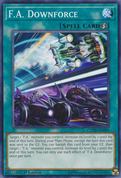 F.A. Downforce - COTD-EN089 - Common - 1st Edition available at 401 Games Canada