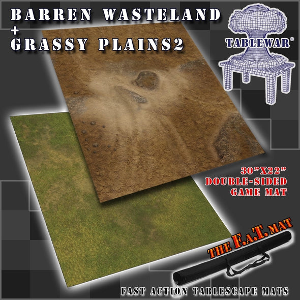 F.A.T. Mats - 30"x 22" - Barren Wasteland/Grassy Plains 2 available at 401 Games Canada