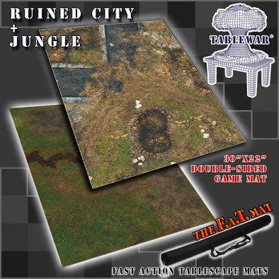 F.A.T. Mats - 30"x 22" - Ruined City/Jungle available at 401 Games Canada