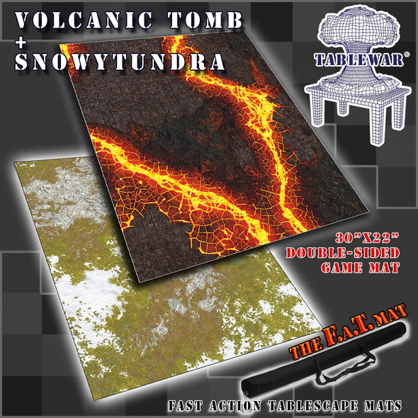 F.A.T. Mats - 30"x 22" - Snowy Tundra/Volcanic Tomb available at 401 Games Canada