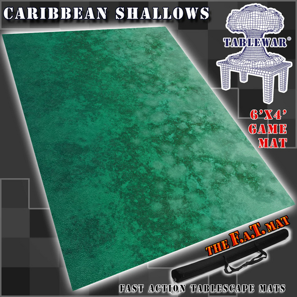 F.A.T. Mats - 6x4 - Caribbean Shallows (Lighter Ocean) available at 401 Games Canada