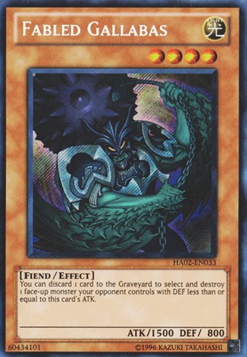 Fabled Gallabas - HA02-EN033 - Secret Rare - Unlimited available at 401 Games Canada