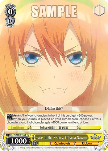 Face of Her Sisters, Yotsuba Nakano - 5HY/W83-TE56 - Trial Deck available at 401 Games Canada