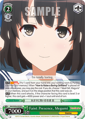 Faint Presence, Megumi - SHS/W56-E038 - Rare available at 401 Games Canada