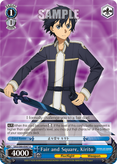 Fair and Square, Kirito (U) available at 401 Games Canada