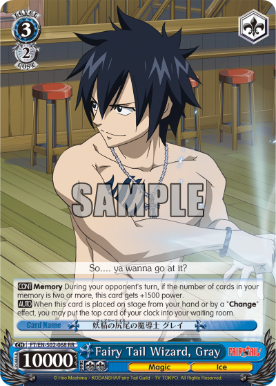 Fairy Tail Wizard, Gray - FT/EN-S02-068 - Double Rare available at 401 Games Canada