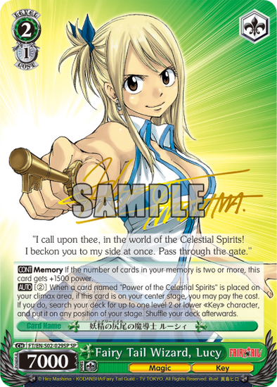 Fairy Tail Wizard, Lucy - FT/EN-S02-029SP - Special Rare available at 401 Games Canada