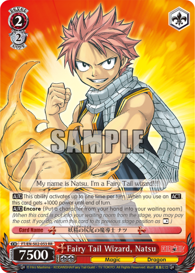 Fairy Tail Wizard, Natsu - FT/EN-S02-053R - Double Rare available at 401 Games Canada