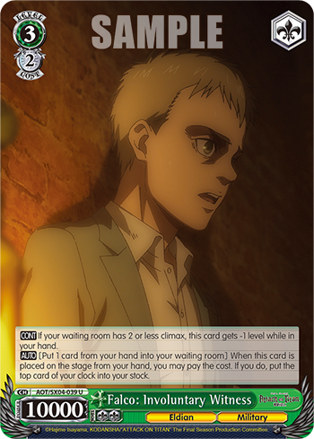 Falco: Involuntary Witness - AOT/SX04-E039 - Uncommon available at 401 Games Canada