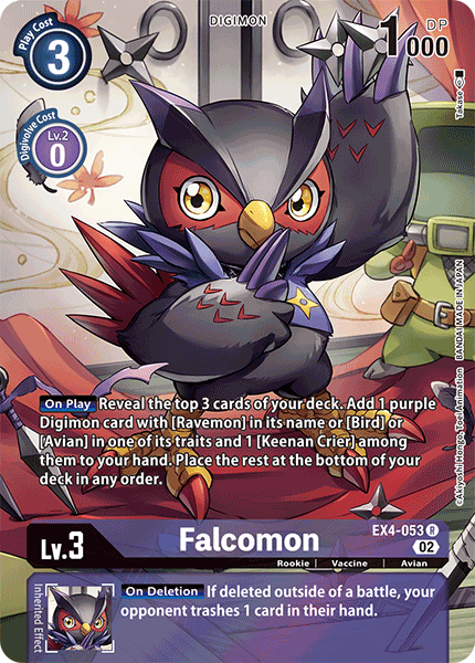 Falcomon (Alternate Art) - EX4-053 - Rare available at 401 Games Canada