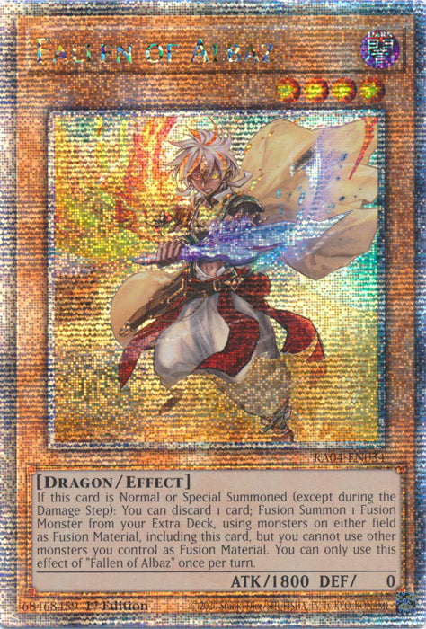 Fallen of Albaz (New Art) - RA04-EN034 - Quarter Century Secret Rare - 1st Edition