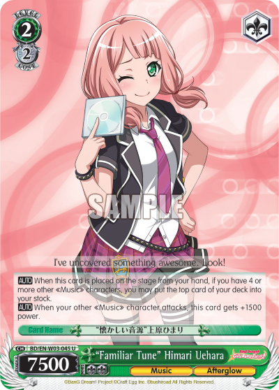 "Familiar Tune" Himari Uehara - BD/EN-W03-045 - Uncommon available at 401 Games Canada