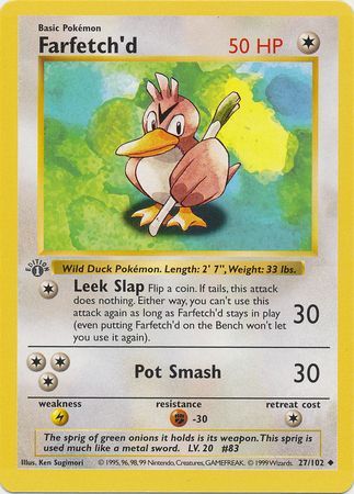 Farfetch'd - 27/102 - Uncommon - 1st Edition available at 401 Games Canada