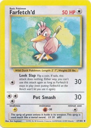 Farfetch'd - 27/102 - Uncommon - Unlimited available at 401 Games Canada