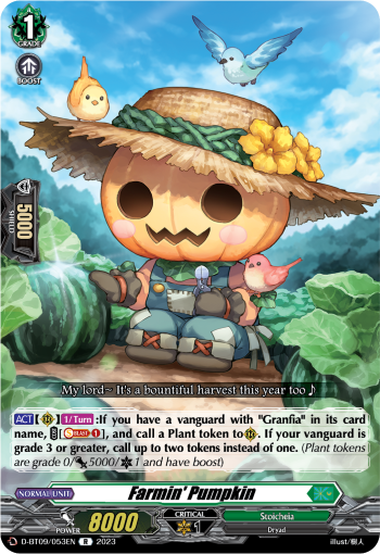 Farmin' Pumpkin - D-BT09/053 - Rare available at 401 Games Canada