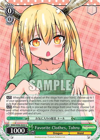 Favorite Clothes, Tohru - KMD/W96-E035 - Uncommon available at 401 Games Canada