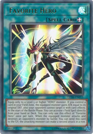 Favorite Hero - LED6-EN015 - Ultra Rare - Unlimited available at 401 Games Canada