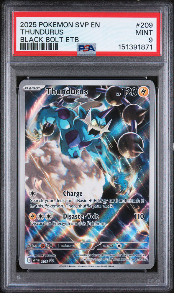 THUNDURUS (209) - POKEMON SVP EN-SV BLACK STAR PROMO - BLACK BOLT ETB - MINT 9