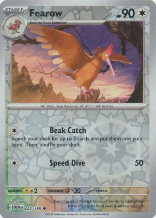 Fearow - 022/165 - Uncommon - Reverse Holo available at 401 Games Canada