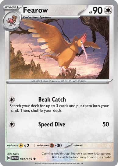 Fearow - 022/165 - Uncommon available at 401 Games Canada