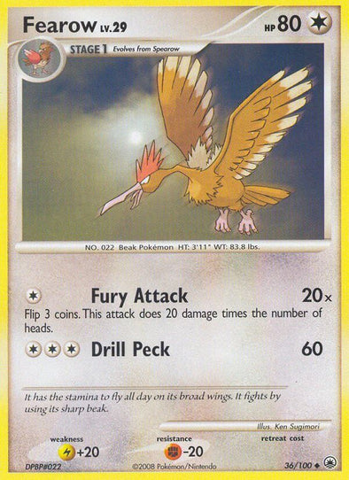 Fearow - 36/100 - Uncommon available at 401 Games Canada