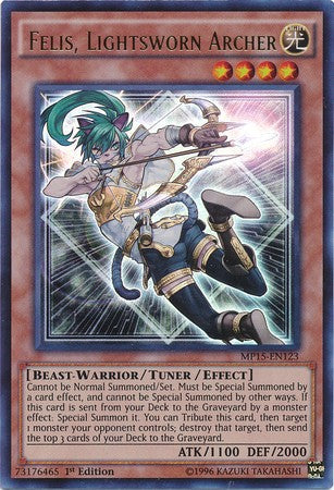 Felis, Lightsworn Archer - MP15-EN123 - Ultra Rare - 1st Edition available at 401 Games Canada