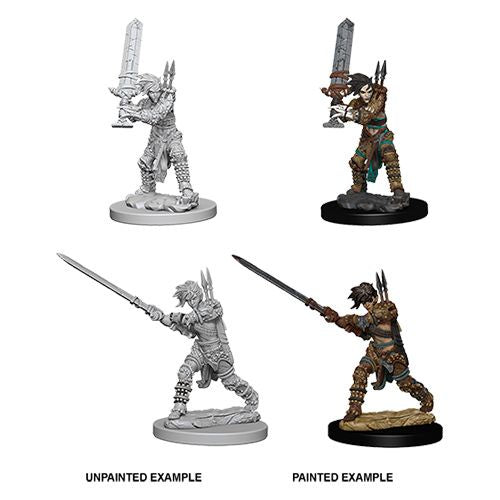 Female Human Barbarian - Pathfinder Deep Cuts Unpainted Minis available at 401 Games Canada